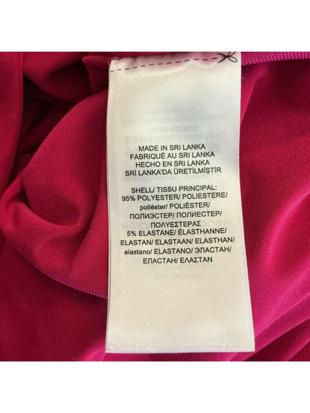 Lauren Ralph Lauren Magenta Sleeveless Ruched Dress Keyhole Accent Womens 12P - Picture 9 of 11